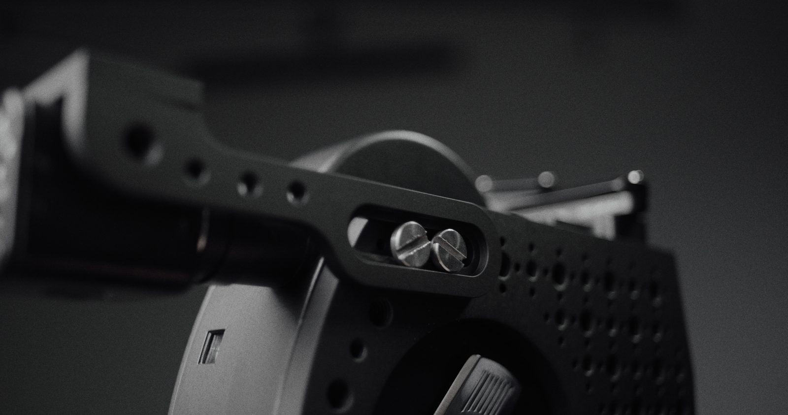The video tap in place on a Krasnogorsk-3 fitted with the cage